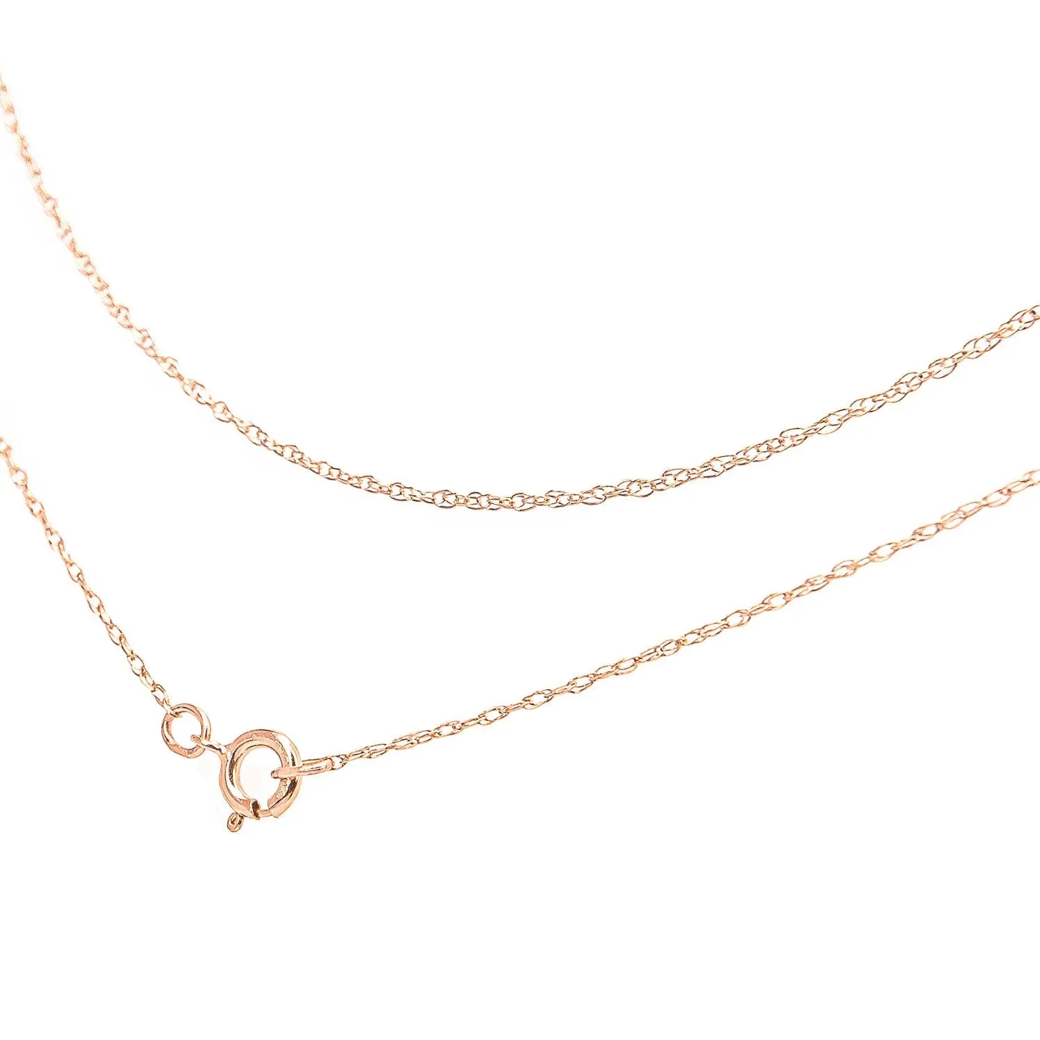 10K Gold 0.5 mm Slender & Dainty Fine Rope Chain Necklace by Haus of Brilliance