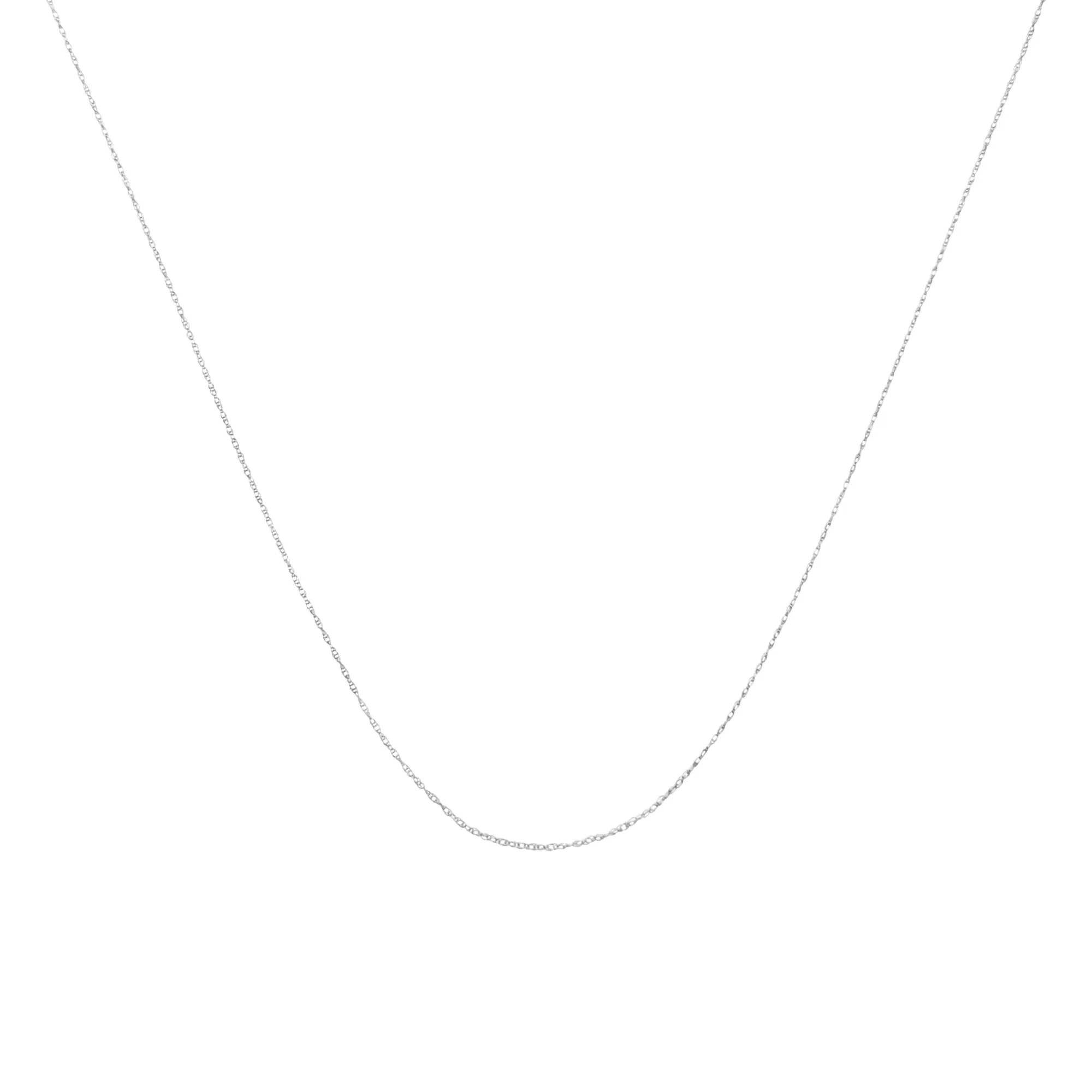 10K Gold 0.5 mm Slender & Dainty Fine Rope Chain Necklace by Haus of Brilliance