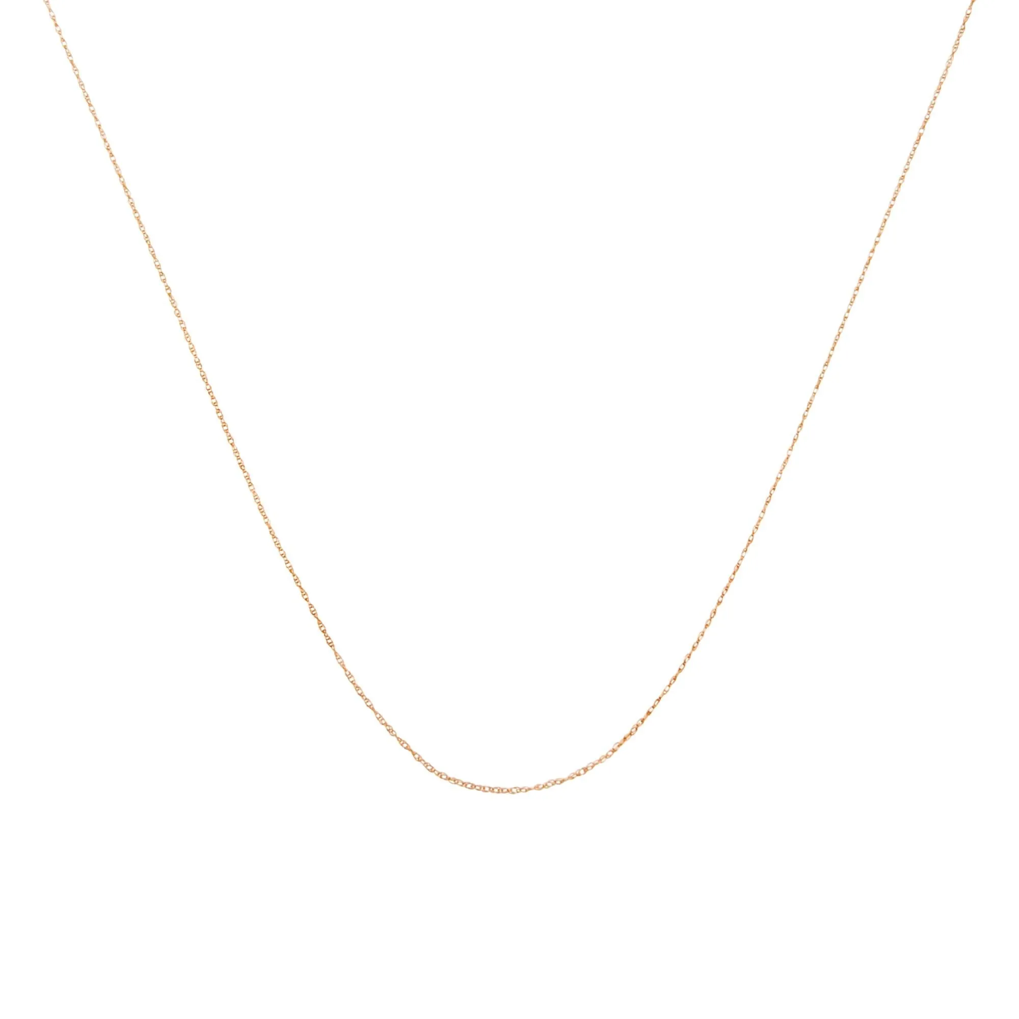 10K Gold 0.5 mm Slender & Dainty Fine Rope Chain Necklace by Haus of Brilliance