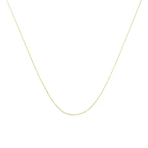 10K Gold 0.5 mm Slender & Dainty Fine Rope Chain Necklace by Haus of Brilliance