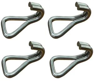 1" Stainless Steel Double "J" Hooks | 4 PACK