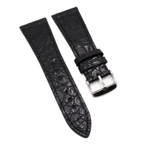 26mm Black Alligator Leather Watch Strap For Franck Muller