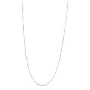 .925 Sterling Silver 0.7mm Slim and Dainty Unisex 18" Inch Ball Bead Chain Necklace by Infinite Jewels