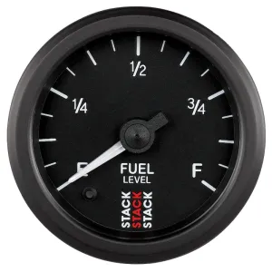 Autometer Stack Instruments 52mm 0-280 Ohm Programmable Pro Stepper Motor Fuel Level Gauge - Black