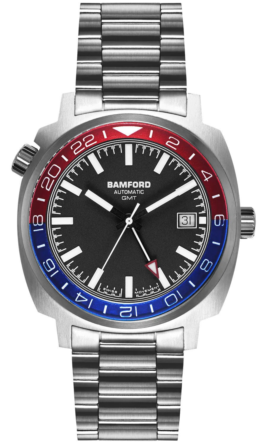 BAM Watch GMT Steel Red Blue Nightowl