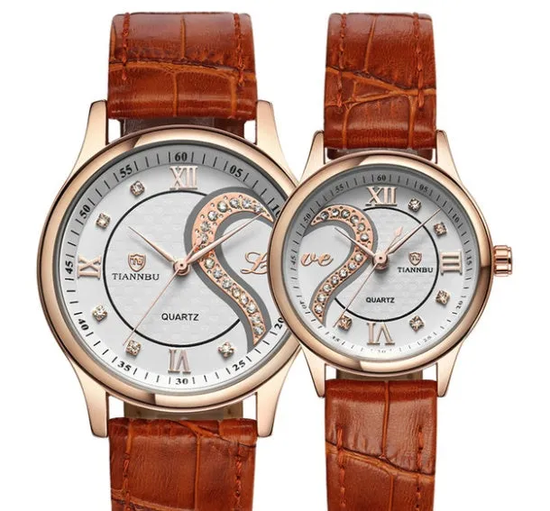 Belt Watch Couple Pair