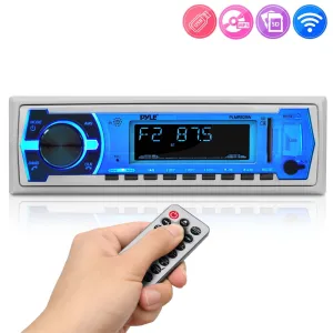 Bluetooth In-Dash Stereo Radio Headunit Receiver, Wireless Music Streaming, Hands-Free Call Answering, Mp3 Playback, Usb/Sd Card Readers, Aux (3.5Mm) Input, Remote Control, Single Din