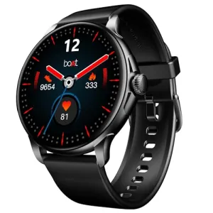 boAt Newly Launched Lunar Oasis w/ 1.43” AMOLED Display, Turn-by-Turn Navigation, Dynamic User Interface, QR Tray, Watch Face Studio, BT Calling, Emergency SOS Smart Watch for Men &Women(Active Black)