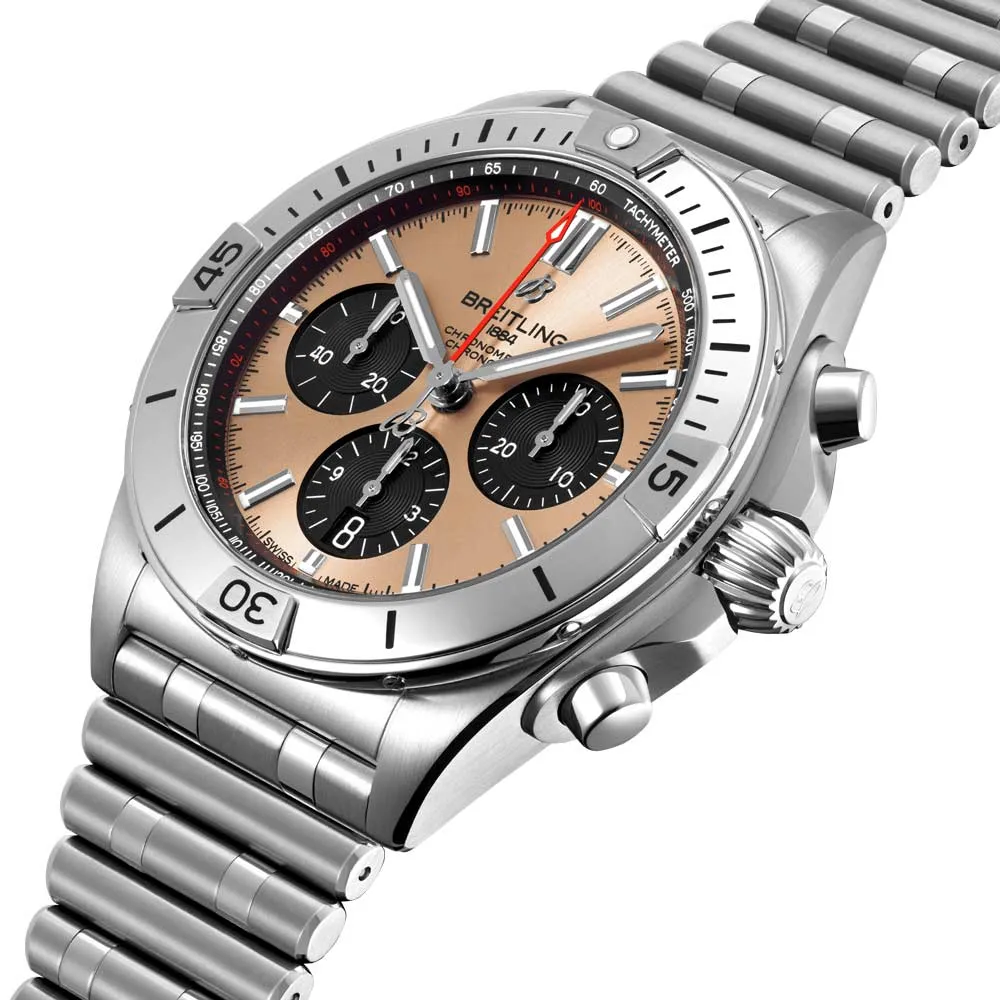 Breitling Chronomat B01 42mm Copper Dial Automatic Chronograph Gents Watch AB0134101K1A1