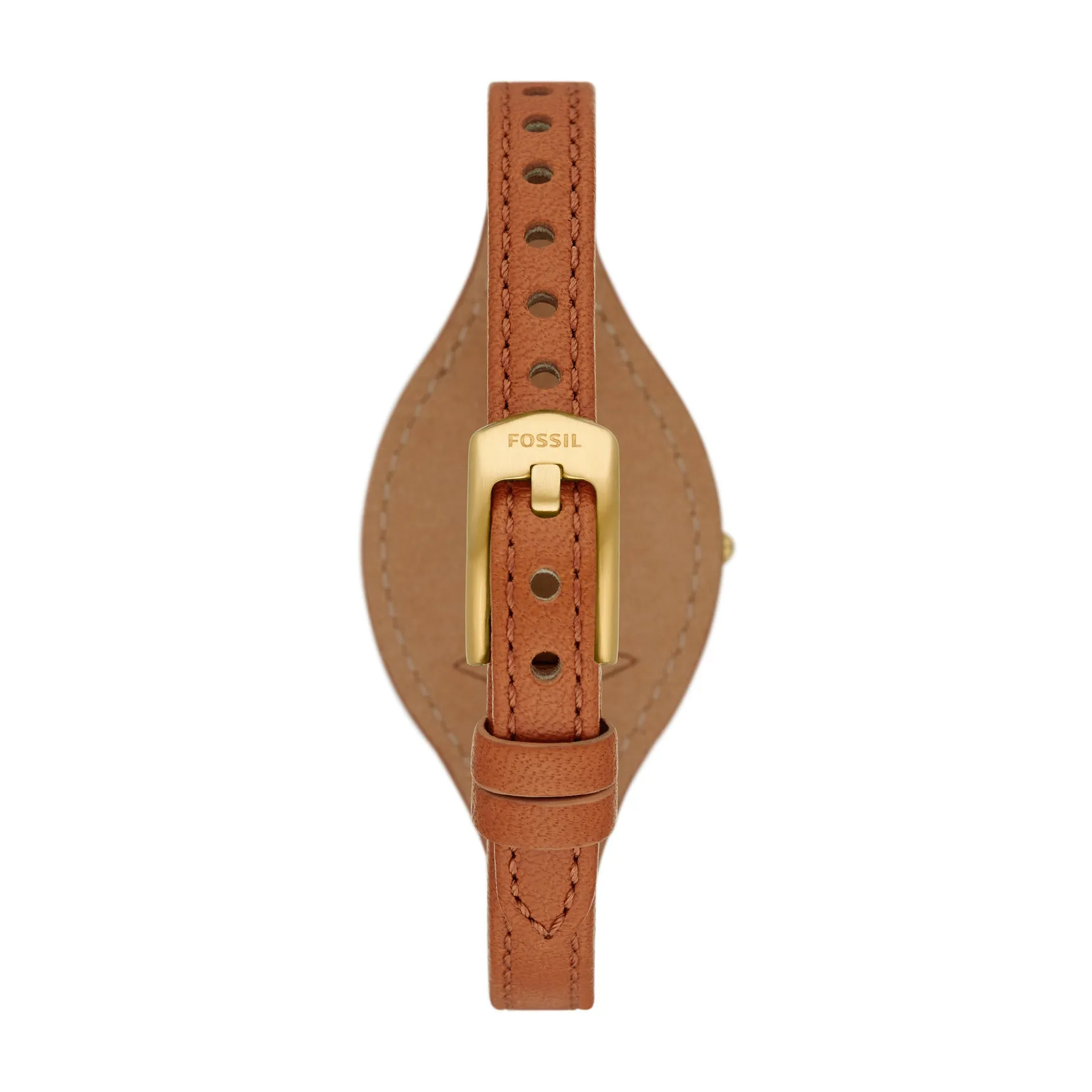 Carlie Three-Hand Medium Brown Eco Leather Watch