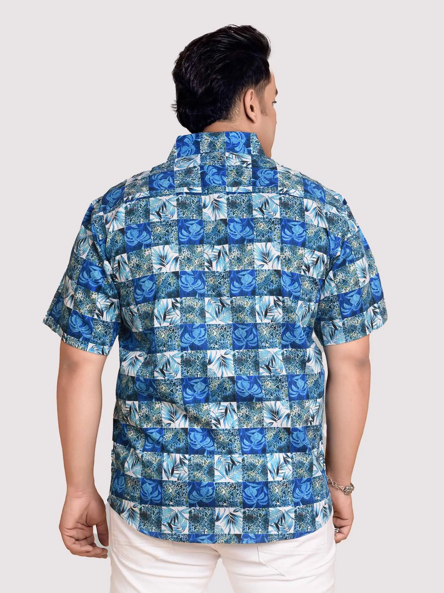 Checkers Digital Printed Shirt Men's Plus Size