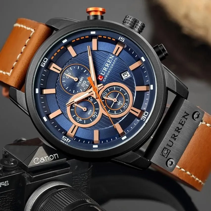 Chronograph Quartz Men's Watch - Sports Military Wristwatches