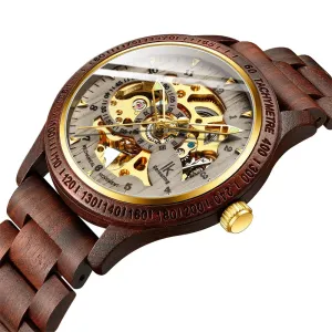 Classic Men's Wood Mechanical Watch