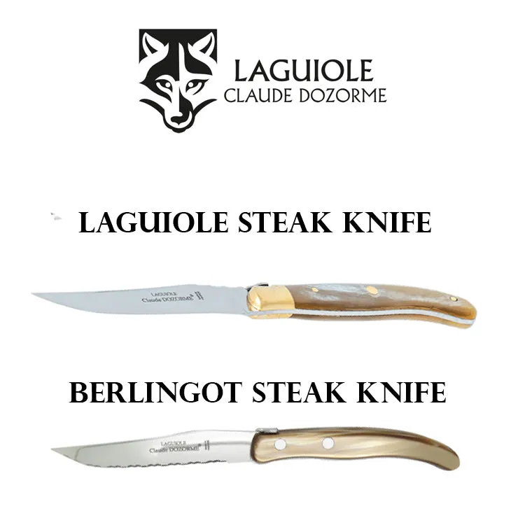 Claude Dozorme Laguiole Steak Knives - Vallernia Wood