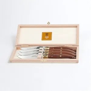 Claude Dozorme Laguiole Steak Knives - Vallernia Wood