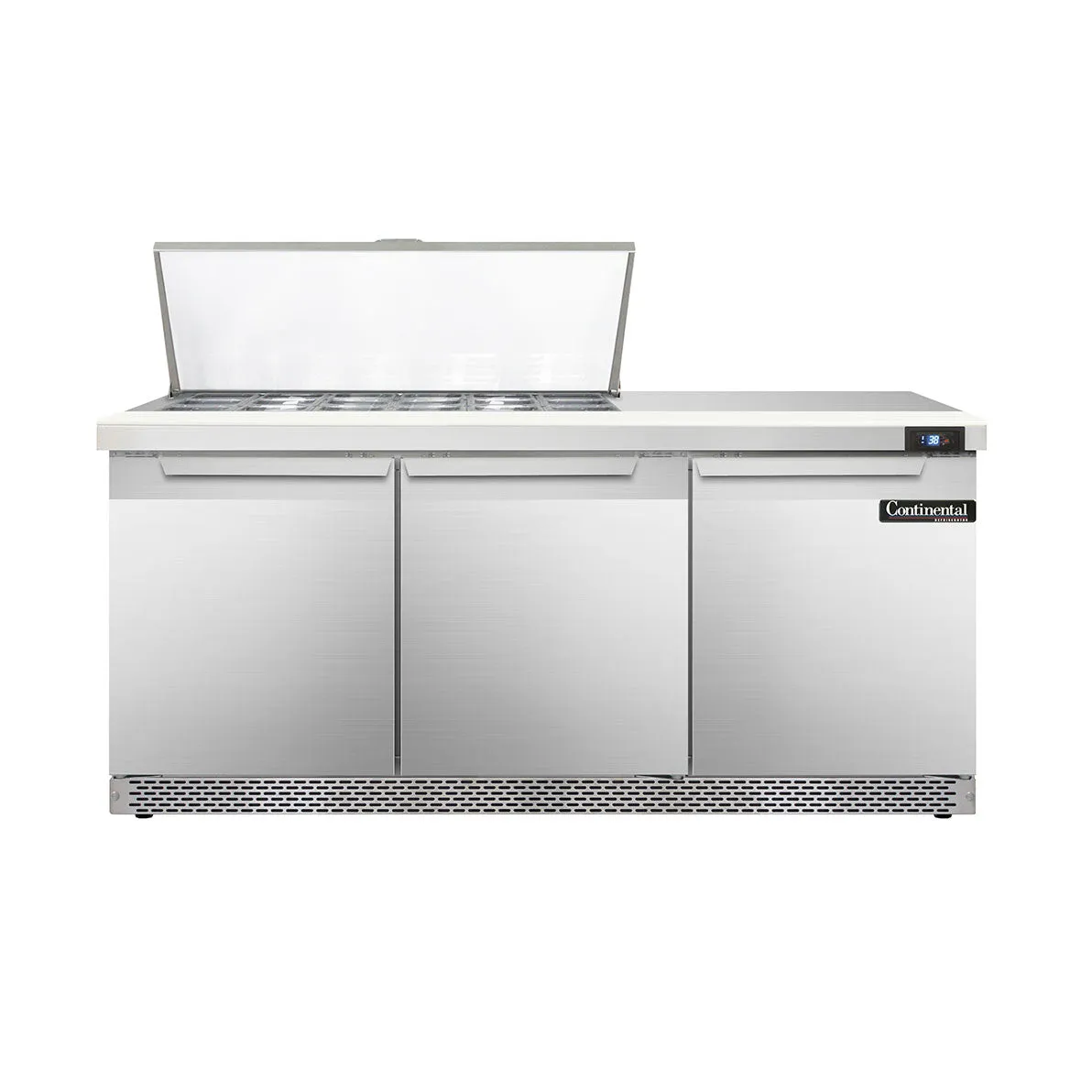 Continental Refrigerator D72N18M-FB 72-inch Mega Top Sandwich Prep Table