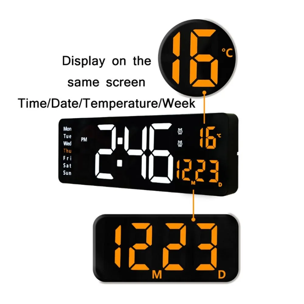 CRONY 6626 Electronic Clock Living Room Wall-Mounted Large Screen Display LED Digital Clock