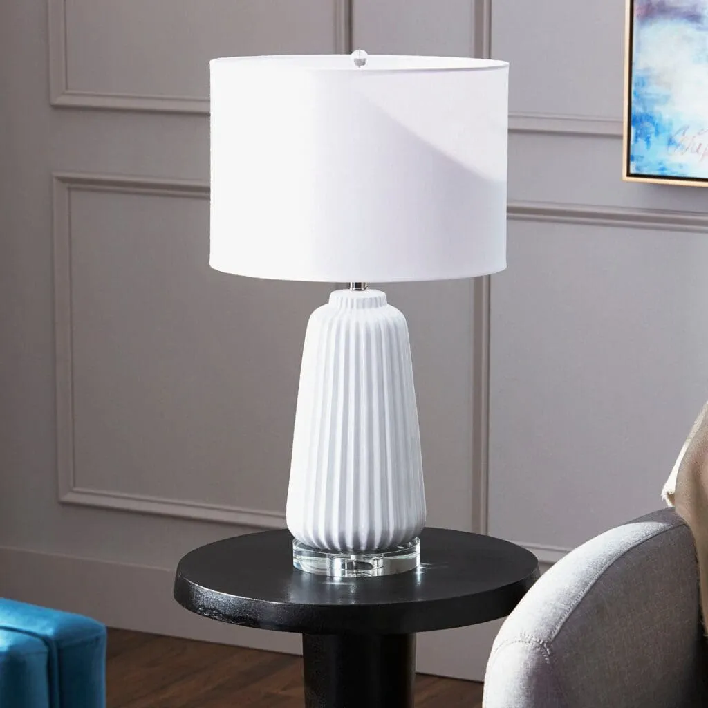 Cyan Design 07743 Delphine Table Lamp - White