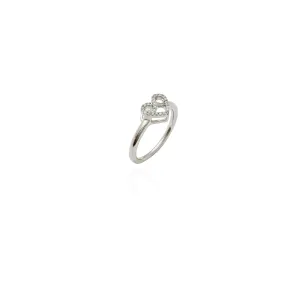 Diamond Open Heart Ring (14K)