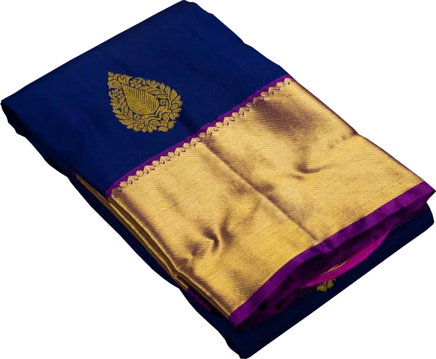 Elegant Blue Kanjiwaram Pure Silk Saree: Pure Luxury Woven