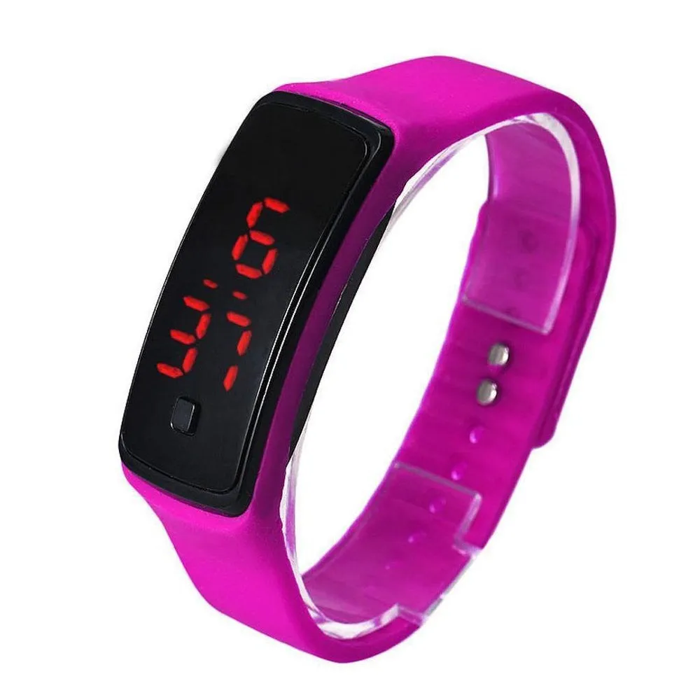 Fashion Ultra Thin Men Sports Silicone Women Relgio Bracelet Wristwatch Digital LED Digital Girl LED Sports Wrist Watch