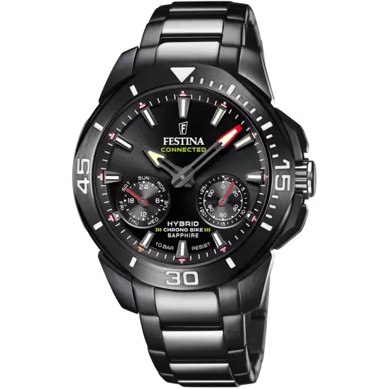 Festina Connected Black Dial Black Stainless Steel Strap 316L Men's Watch F20648/1