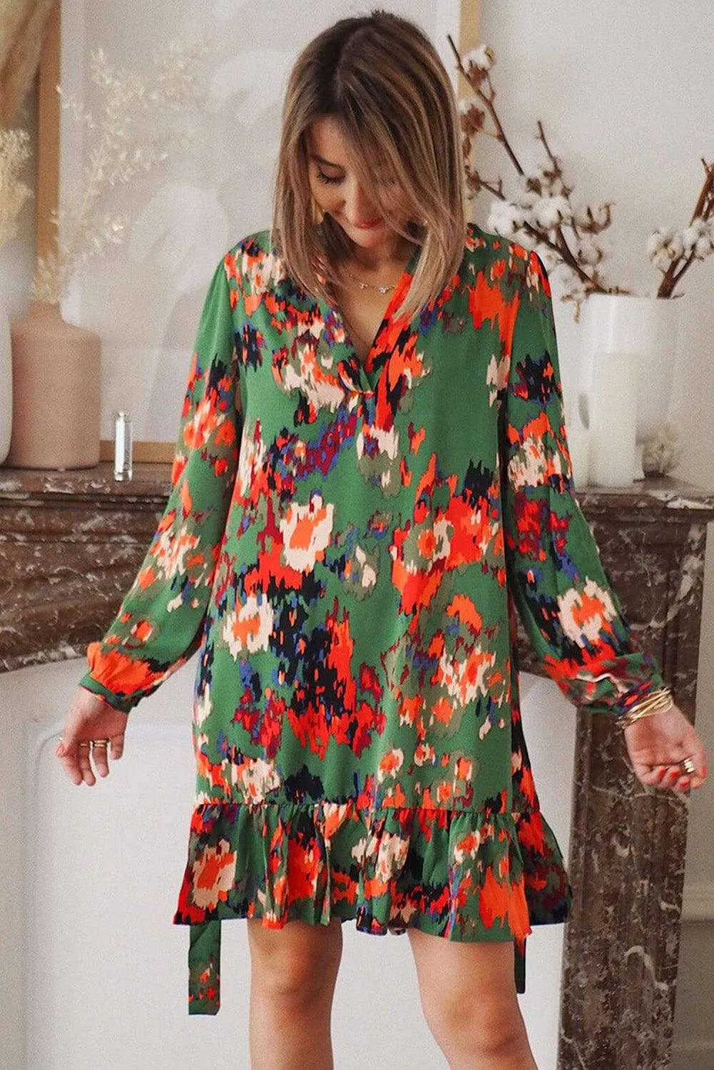 Flounce Hem Dress