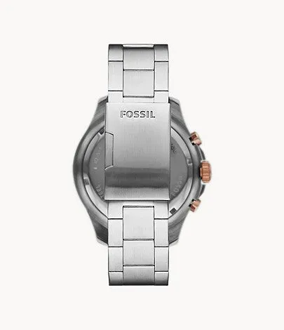 Fossil FB-03 Chronograph Quartz Black Dial Root Beer Bezel Men's Watch FS5768