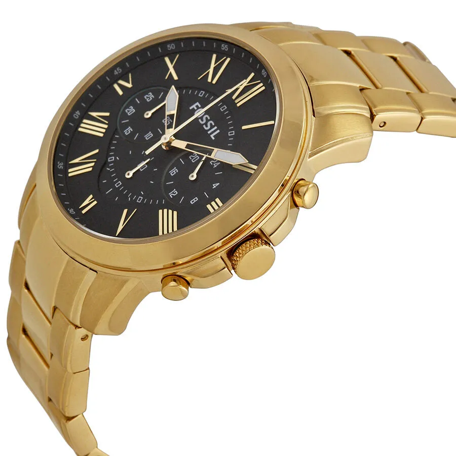 Fossil Grant Chronograph Brown Dial Gold-tone Men's Watch FS4815