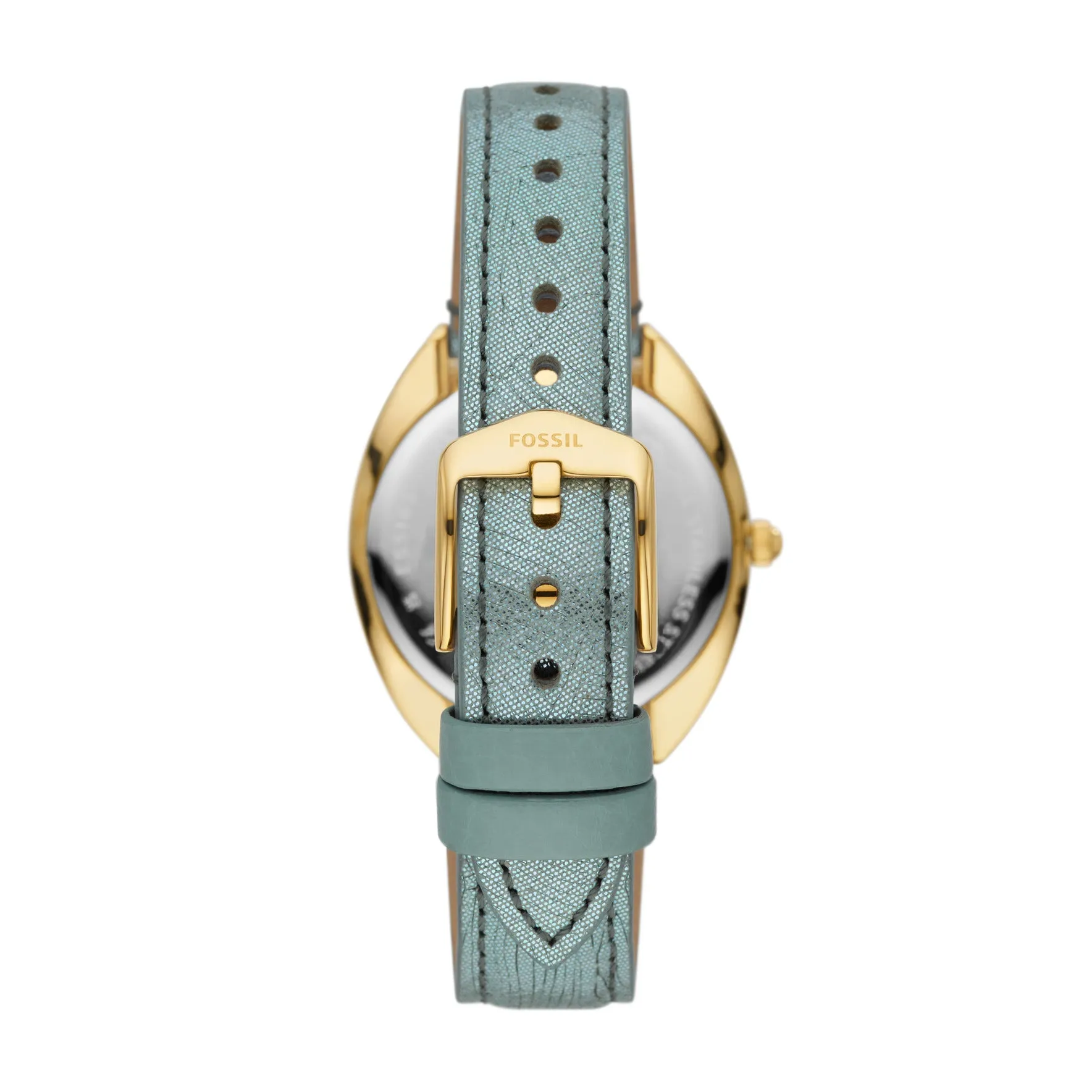 Gabby Three-Hand Date Green Leather Watch