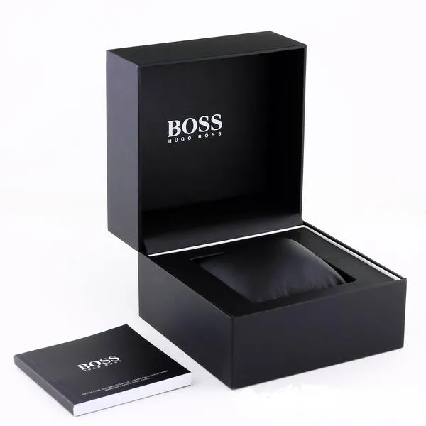 Hugo Boss Jet Chronograph Black Leather Men's Watch 1513283