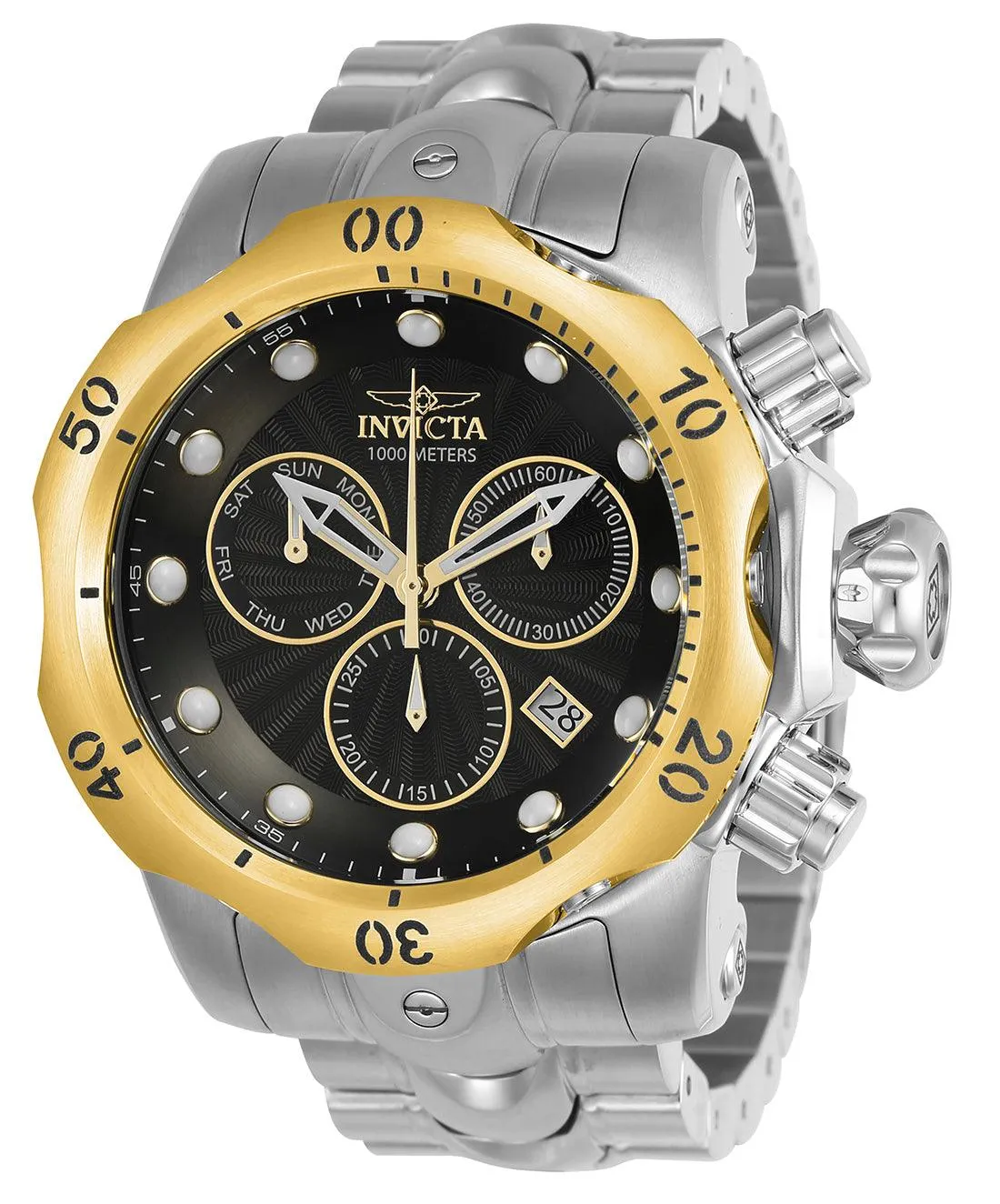 Invicta 23889 Men's Venom Gold Bezel Chronograph Steel Dive Watch