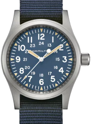 Khaki Field Mechanical Handwinding Blue 38 Ref. H69439940