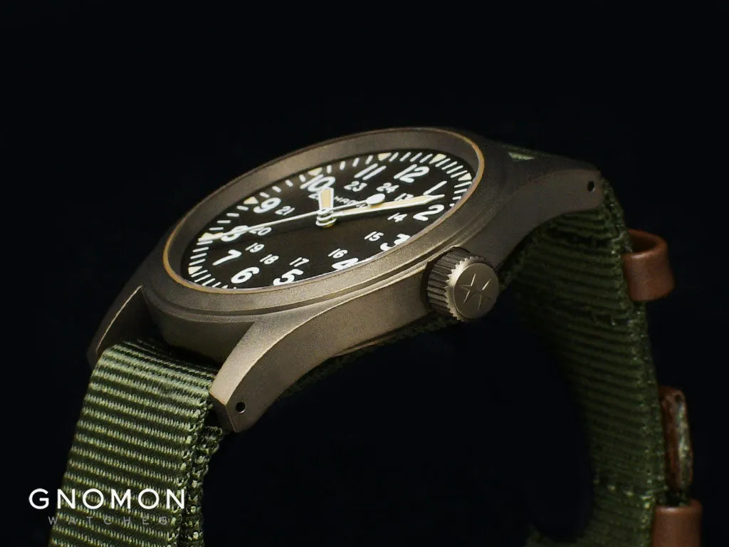 Khaki Field Mechanical Handwinding Earth Brown 38 - Military Nylon Strap Ref. H69449961