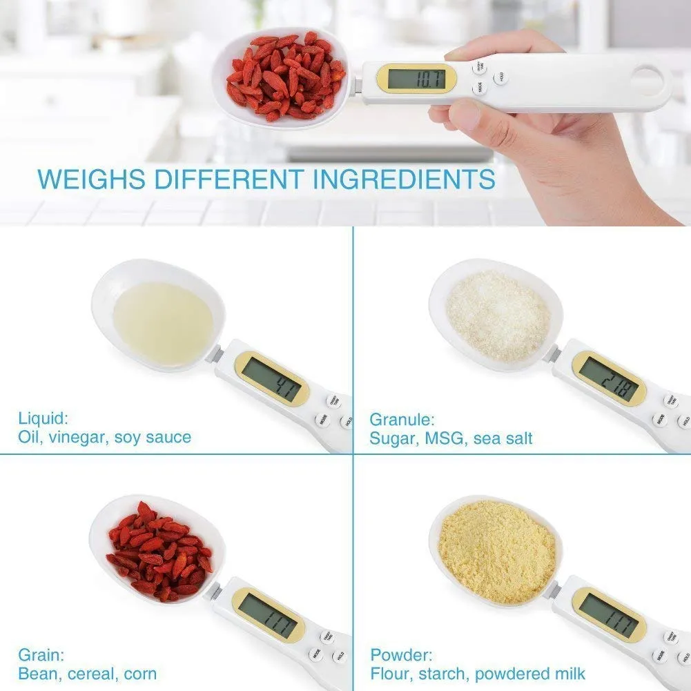 Kitchen Food Digital Spoon Scale, Scale 1.1lb/500g(0.1g) Kitchen Tools Accessories with LCD Display Weight Measuring Food Coffee Flour Spices Medicine