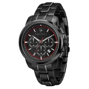 Maserati Successo 44mm Black Steel Men's Watch - R8873621014