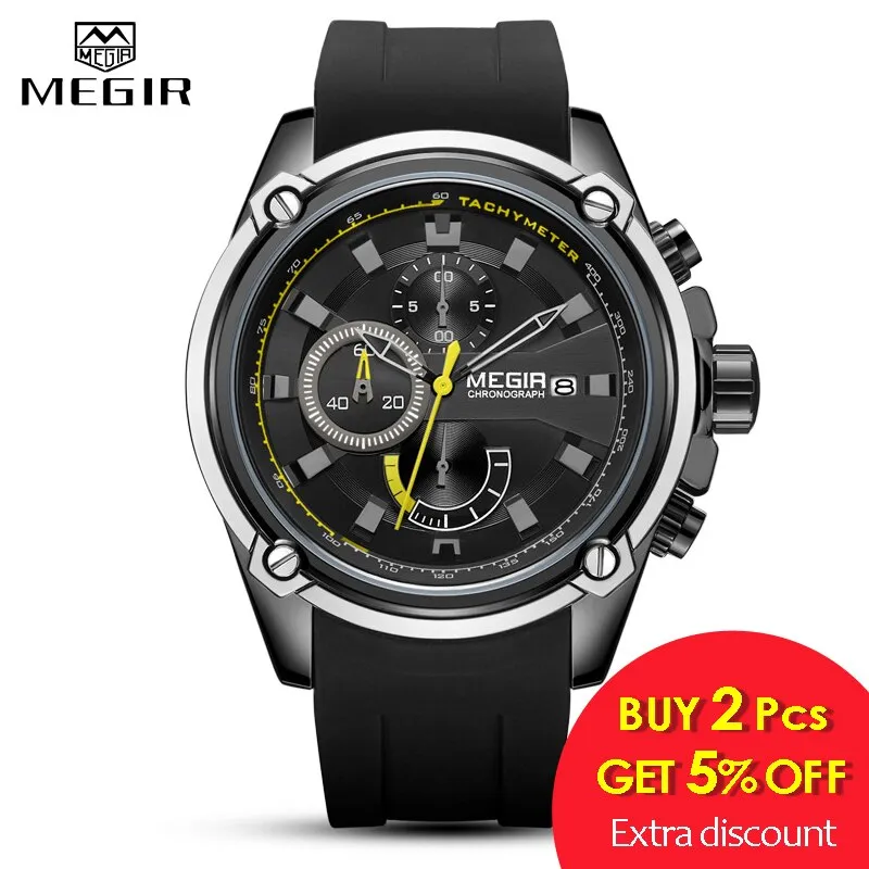 MEGIR Waterproof Military Style Sports Watch for Men