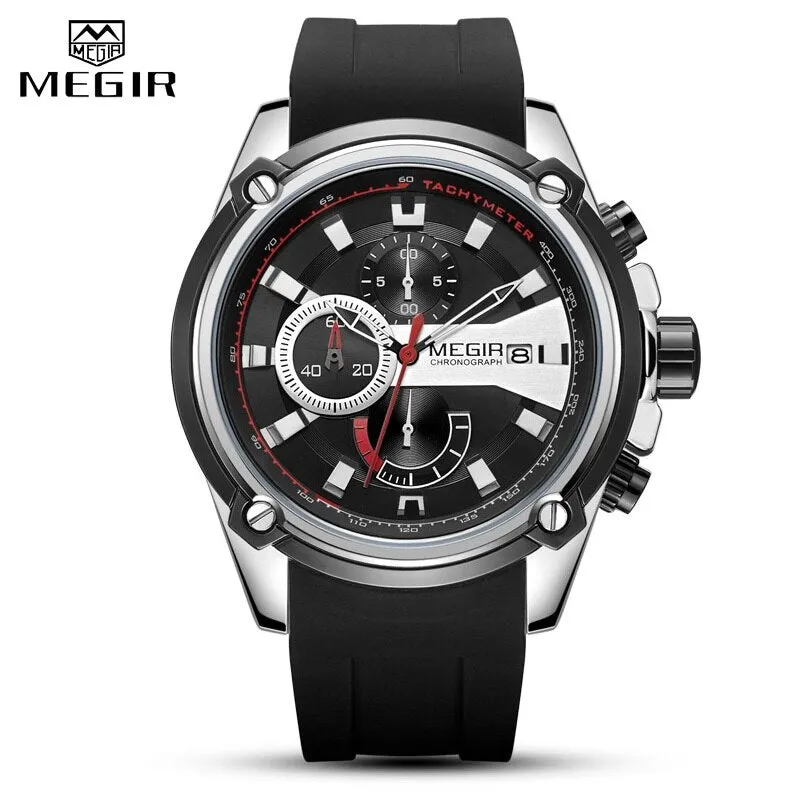 MEGIR Waterproof Military Style Sports Watch for Men