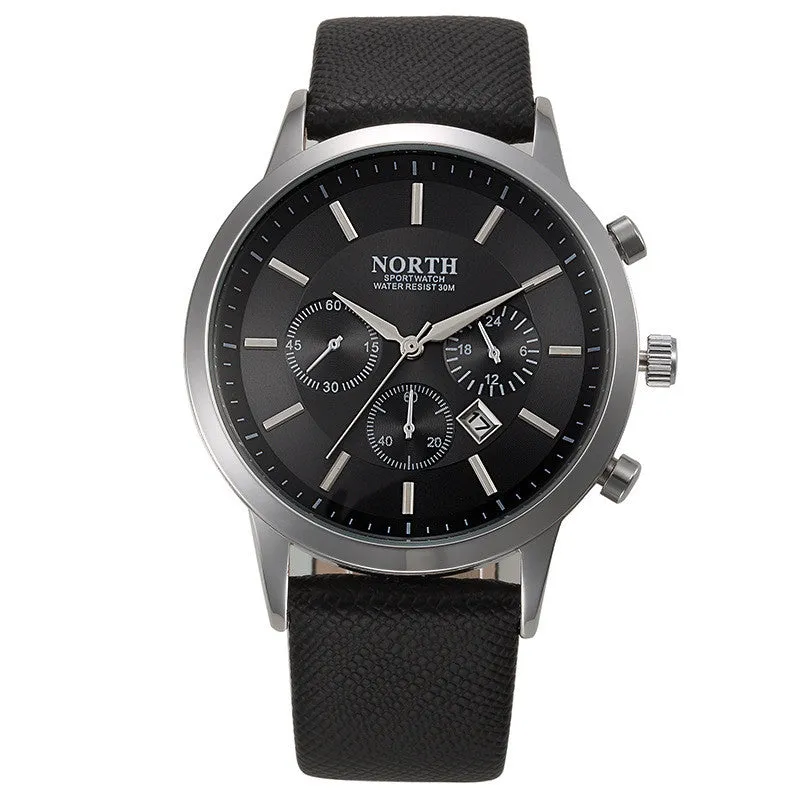 Men Quartz Watches Genuine Leather Waterproof Casual Wrist watches for Man Sport Outdoor Clock