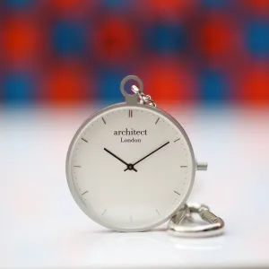 Modern Pocket Watch Silver - Handwriting Engraving