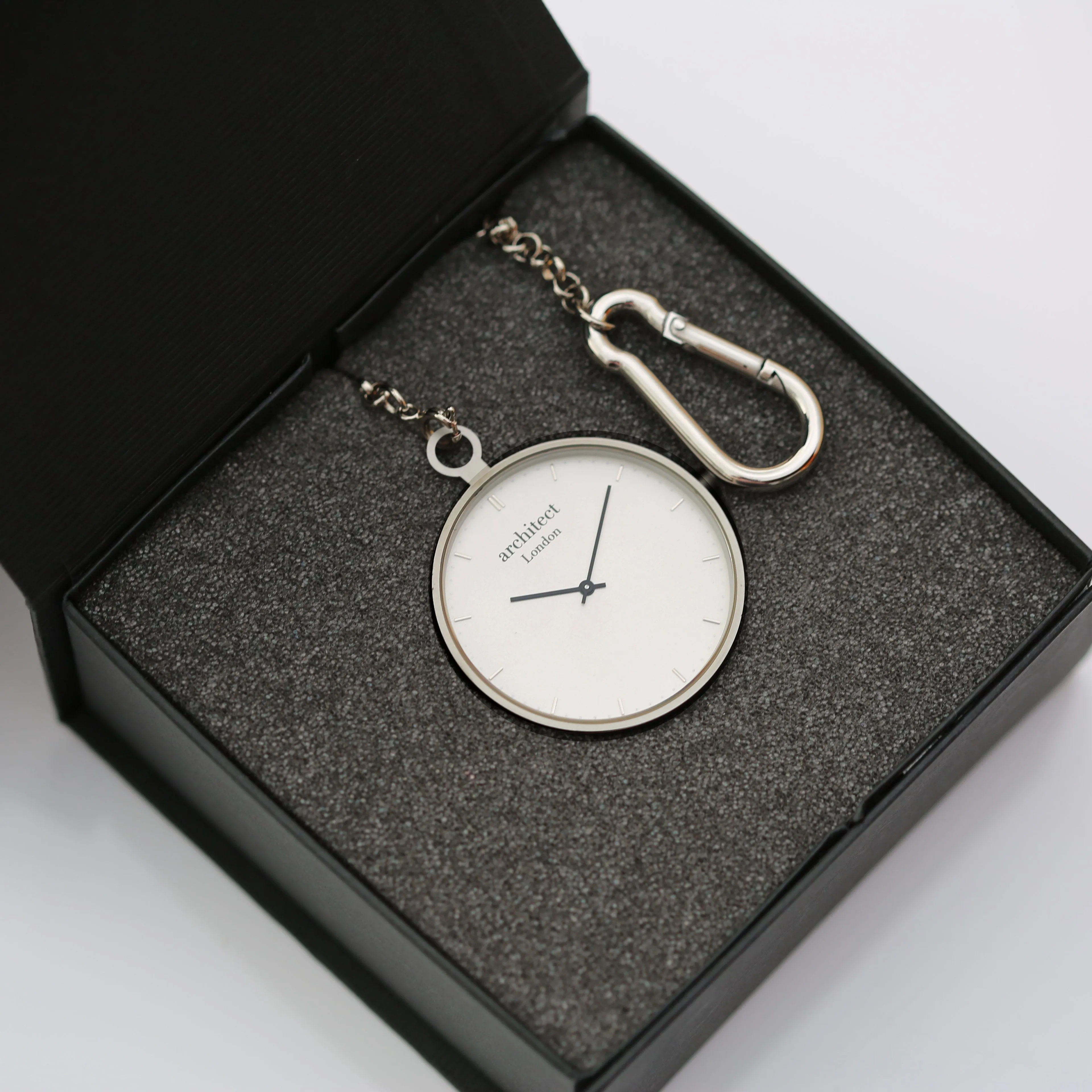 Modern Pocket Watch Silver - Handwriting Engraving