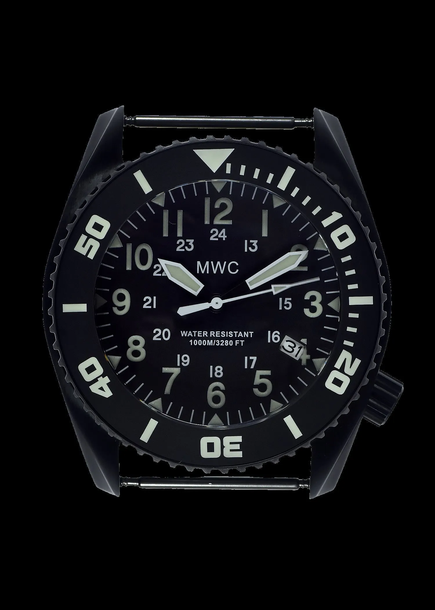 MWC "Depthmaster" Military Divers Watch – 100ATM / 3,280ft / 1000m Water Resistant, PVD Stainless Steel Case with Helium Valve (Quartz)