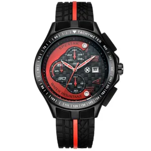 New Men Racer Sports Watches Chronograph Function 6 Hands Quartz Date Clock Man Silicone Strap Luxury Top Brand Wrist Watch