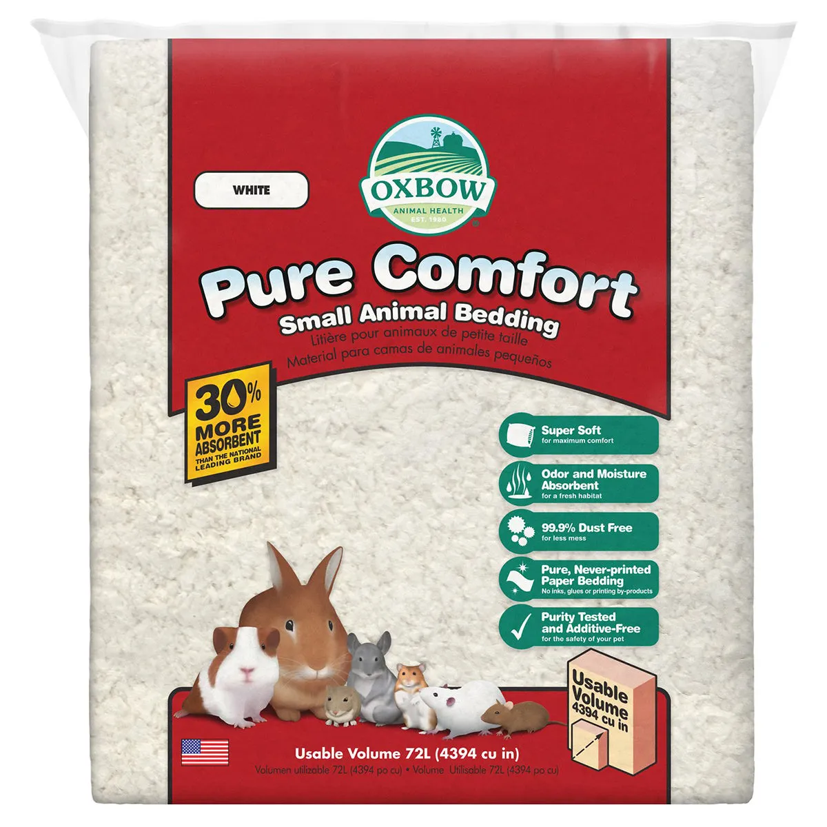 Oxbow Pure Comfort White Small Animal Bedding 42L