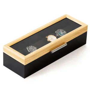 Pine Two-Toned Watch Box - 6 Slot