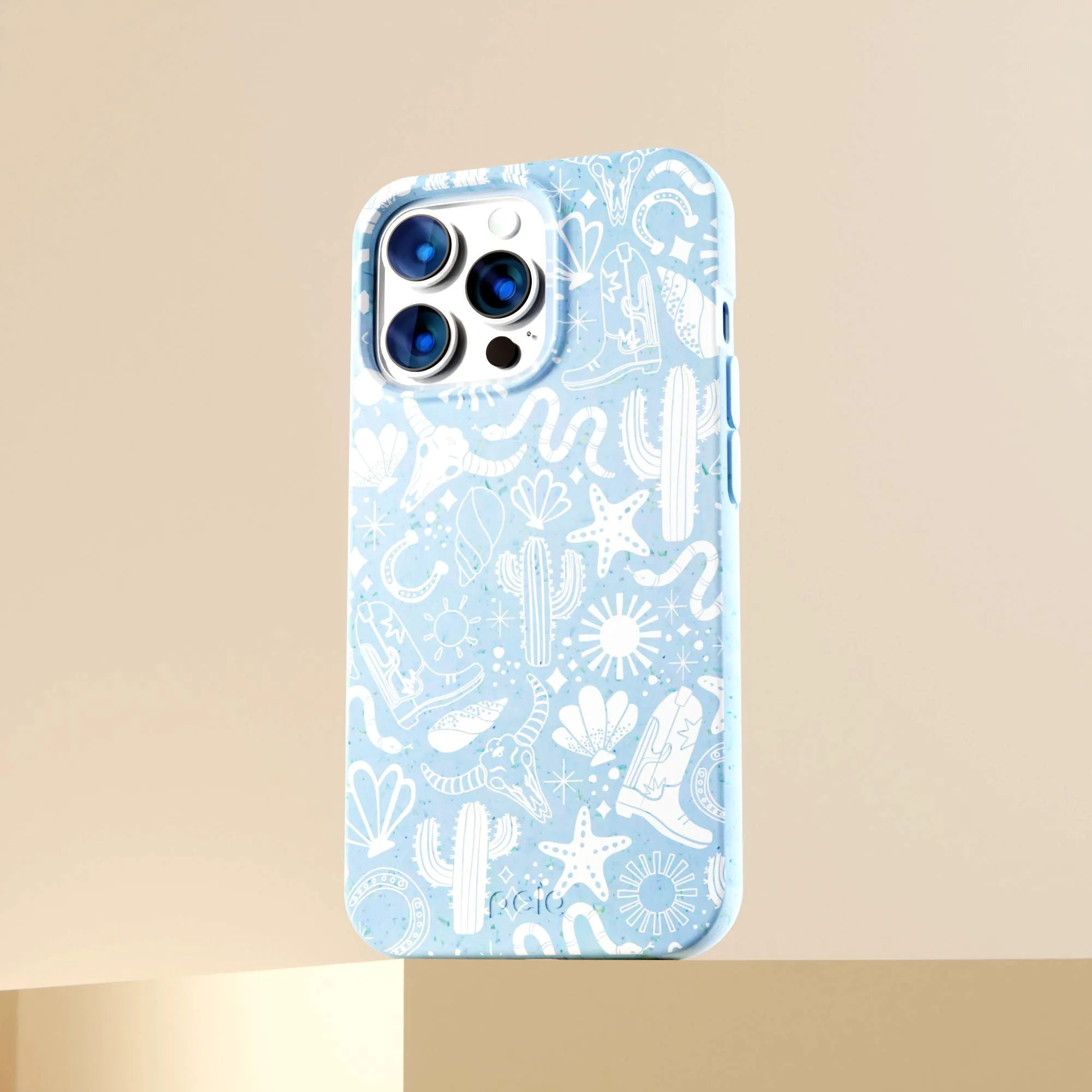 Powder Blue Coastal Rodeo iPhone 12/ iPhone 12 Pro Case