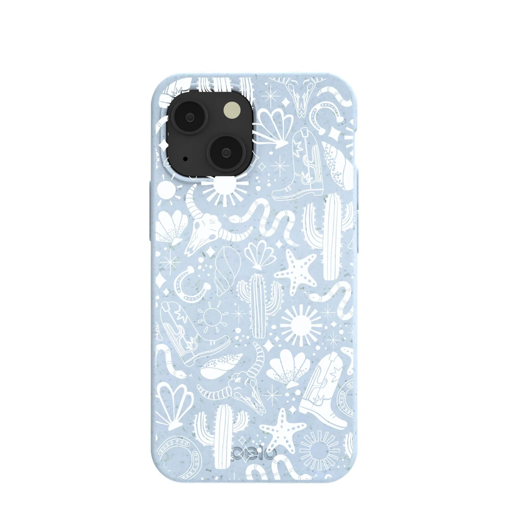 Powder Blue Coastal Rodeo iPhone 13 Mini Case