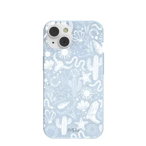 Powder Blue Coastal Rodeo iPhone 14 Case