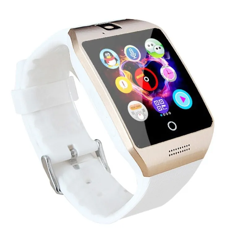 Q18S 1.54 inch IPS Screen MTK6260A Bluetooth 3.0 Smart Watch Phone, Pedometer / Sedentary Reminder / Sleeping Monitor  / Anti-Loss / Remote Camera / GSM / 0.3M Camera (White   Gold)