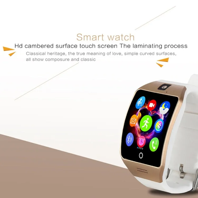 Q18S 1.54 inch IPS Screen MTK6260A Bluetooth 3.0 Smart Watch Phone, Pedometer / Sedentary Reminder / Sleeping Monitor  / Anti-Loss / Remote Camera / GSM / 0.3M Camera (White   Gold)